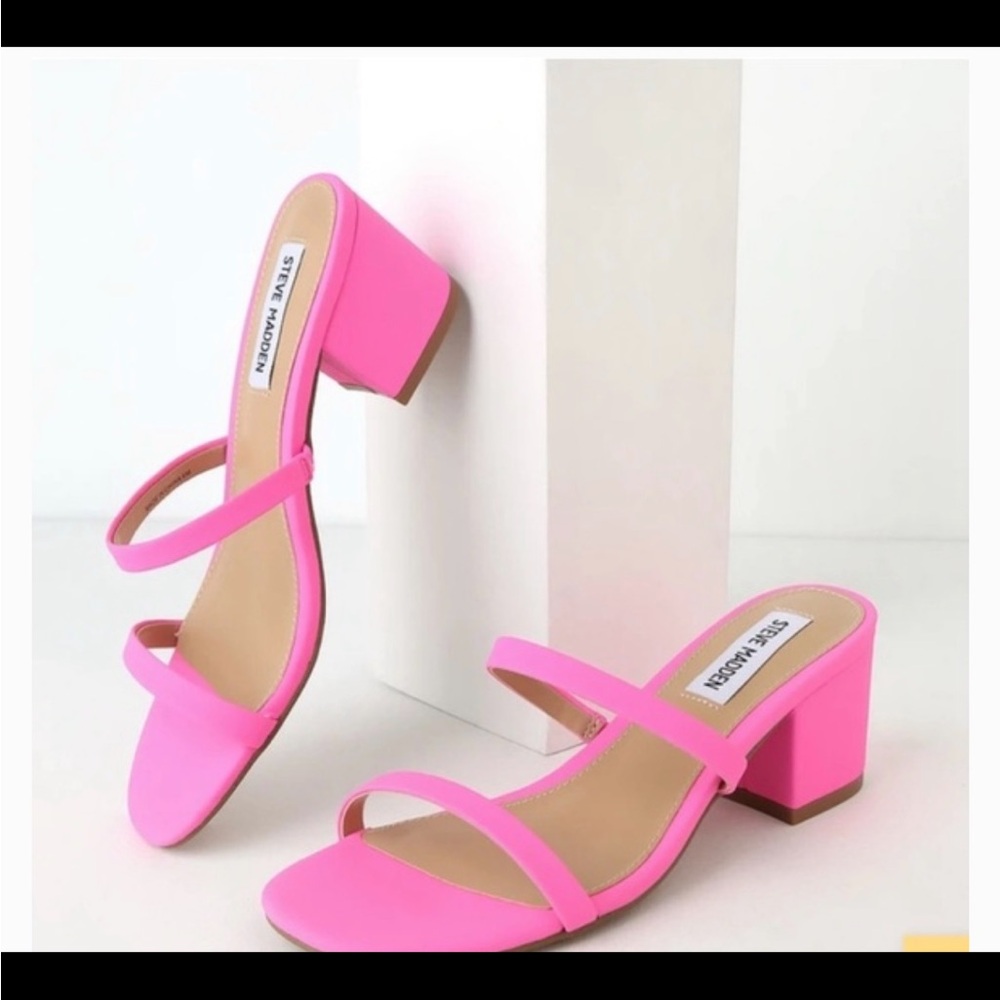 Steve Madden Hot Pink Strappy Heels